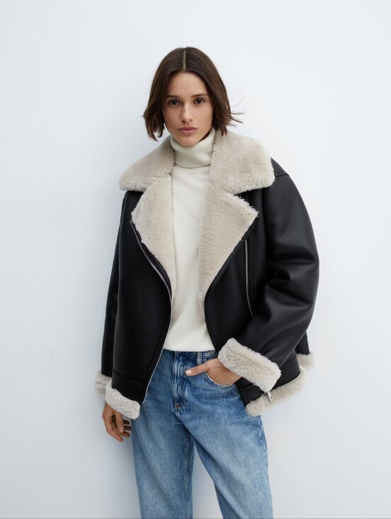 Mango Jackets & Blazers - Mango Double-faced faux-leather jacket